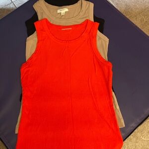 Bold Red and Classic Black Tank Tops